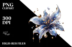 Glossy Lobelia Abstract, High-Res PNG Product Image 2
