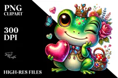 Watercolor Baby Frog PNG Product Image 2