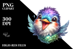 Vibrant Hummingbird Portrait, Transparent PNG Product Image 2