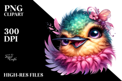 Vibrant Hummingbird Portrait, Transparent PNG Product Image 2