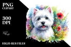 Vibrant West Highland White Terrier | Sublimation | Clipart Product Image 3