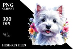 Vibrant West Highland White Terrier | Sublimation | Clipart Product Image 3