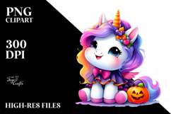 Baby Unicorn Halloween Dress PNG Product Image 2