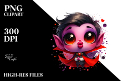 Funny Vampire Blowing a Kiss, PNG Product Image 2