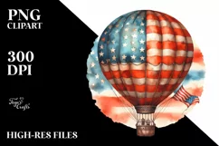 Vintage Rusted Hot Air Balloon | Sublimation Clipart Product Image 1