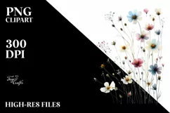Watercolor Silhouettes, Canvas | Sublimation | Clipart Product Image 1
