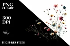 Wild Flowers Body Silhouettes | Clipart Product Image 1