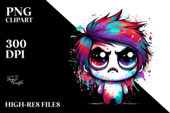 Expressive Haunted Doll, Colorful PNG Product Image 2