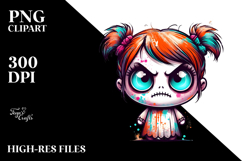Expressive Haunted Doll, Colorful PNG Product Image 2