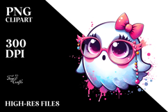 Funny Adorable Cute Ghost PNG Product Image 2