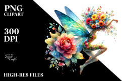 Colorful Fairy Jumping, Transparent PNG Product Image 2
