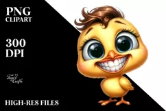 Happy Baby Chick Summer Sticker Sublimation Clipart Product Image 1
