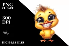 Happy Baby Chick Summer Sticker Sublimation Clipart Product Image 1
