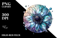 Detailed Stained Anemone Shiny Round | Clipart Product Image 1