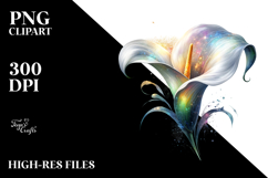 Shiny Calla Lily | Sublimation | Clipart Product Image 2