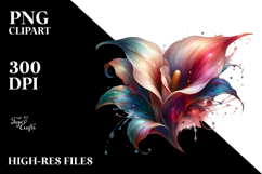 Shiny Calla Lily | Sublimation | Clipart Product Image 2