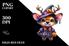 Cute Baby Elk Halloween Drawing | Sublimation | Clipart Product Image 3