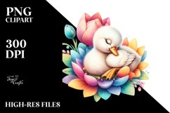 Cute Baby Swan Sleeping Product Image 1