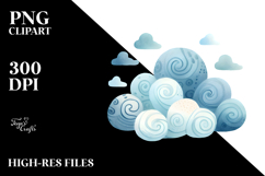 Whimsical Simple Cloud PNG Product Image 2