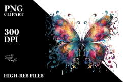 Colorful Butterfly made of Butterfly Silhouettes Product Image 2