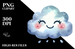 Whimsical Smiling Cloud PNG Product Image 2