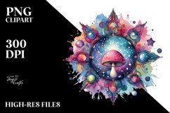 Magical Celestial Mushroom Watercolor Splash Product Image 3