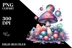 Magical Celestial Mushroom | Clipart Product Image 3