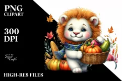Quirky Colorful Lion Watercolor Clipart Product Image 3
