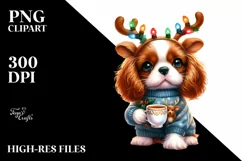 Expressive Baby Cavalier King Charles Spaniel PNG Product Image 3