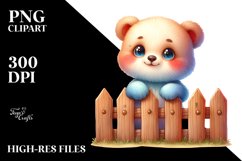 Colorful Watercolor Small Baby Bear | Sublimation Clipart Product Image 3
