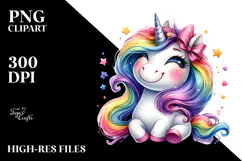 Vibrant Cute Unicorn, PNG Product Image 2