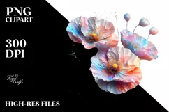 Abstract Glossy Poppy Watercolor Clipart Product Image 3