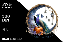 Peacock Dressed for Halloween PNG Product Image 2