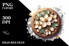 Stained Jasmine Golden Marble | Sublimation | Clipart Product Image 3