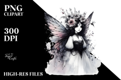 Washed Watercolor Gothic Fairy PNG Product Image 2