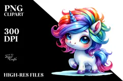 Vibrant Cute Unicorn PNG Product Image 2