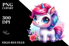 Vibrant Cute Unicorn PNG Product Image 2