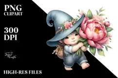 Cute Baby Gnome with Big Hat, High-Res PNG Product Image 2