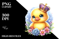 Vibrant Baby Duck Royal Crown PNG Product Image 2