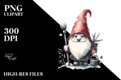 Funny Washed Gnome PNG Product Image 2