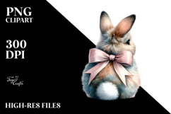 Bunny Sitting Back View PNG Product Image 2