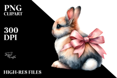 Bunny Sitting Back View PNG Product Image 2