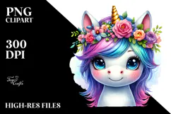 Cute Baby Unicorn with Cool Haircut Product Image 2