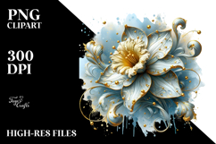 Shiny Daffodil with Gold | Sublimation | Clipart Product Image 2