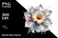 Shiny Daffodil with Gold | Sublimation | Clipart Product Image 2