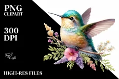 Baby Hummingbird | Watercolor | Sublimation Product Image 1