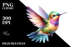 Baby Hummingbird | Watercolor | Sublimation Product Image 3