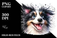 Baby Border Collie PNG Product Image 2