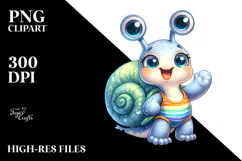 cute Baby Snail at the Beach PNG Product Image 2