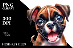 Happy Crazy Fur Baby Boxer PNG Product Image 2